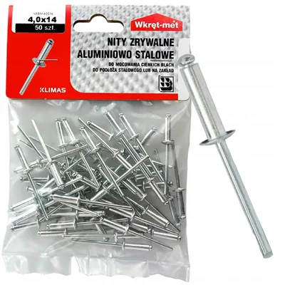 Image de Wkręt-met NASM 40014 Rivets aveugles acier-aluminium 4x14mm