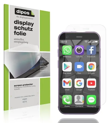Image de 4x Film de protection d'écran pour viqee XS15 protecteur antireflet dipos