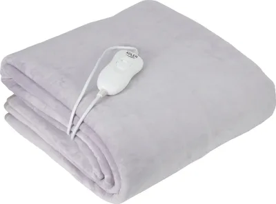 Produktbild von Adler Heizdecke AD 7425 Anzahl Heizstufen 4, Anzahl Personen 1, Waschbar, Fernbedienung, Korallenfleece, 60 W, Grau