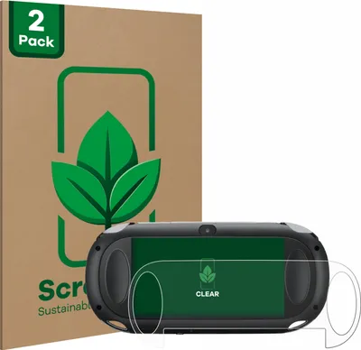 Produktbild von 2x ScreenLeaf Schutzfolie für Sony Playstation PCH-1000-Serie PS Vita Touchpad (Rückseite) nachhaltiger Displayschutz Display Schutz Folie Klar Transparent