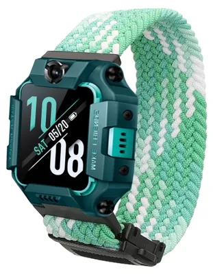 Produktbild von kwmobile Ersatzarmband kompatibel mit imoo Watch Phone Z1 / Z7 / Z6 Armband - Nylonarmband mit Magnetverschluss - Grün