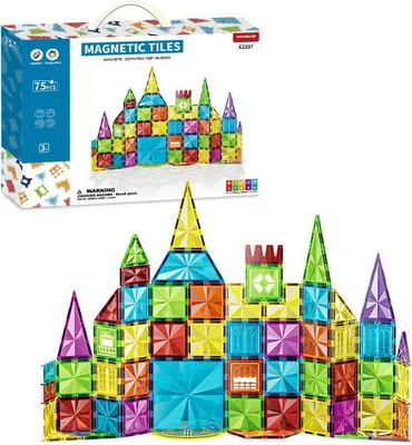 Obrázok produktu pre Magnetická stavebnica Diamond 75ks sada - Magnetic Tiles