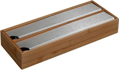 Obrázek produktu pro KESPER Kuchyňský Zásobník Na Fólie 35 X 13 X 55 cm Tmavý Bambus 59044