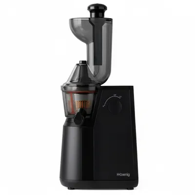 Produktbild von H.Koenig Entsafter GSX24 Schwarz, ohne BPA, 3 Siebe für dünnen oder dicken Saft und  Sorbet