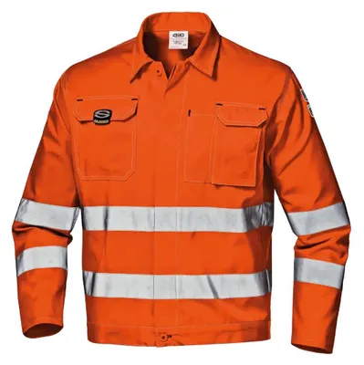 Produktbild von Sir Safety Mistral Herren Warnschutzjacke mit Reflexstreifen EN ISO 20471 Klasse 2, XL, HI-VIS ORANGE