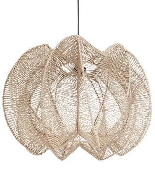 Produktbild von BELIANI Hängelampe Naturfarben aus Papierseil Boho Stil Modern Hängeleuchte für Esstisch Esszimmer Wohnzimmer Schlafzimmer