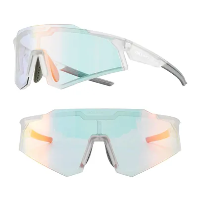 Produktbild von ROCKBROS Fahrradbrille Photochrome UV400 Outdoor Radsport für Damen und Herren transparent hellgrau