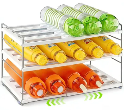 Immagine prodotto di Organizzatore estraibile per cassetti, con scomparti regolabili da 26,5 a 42 cm, ideale per frigorifero e cucina