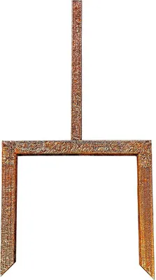 Produktbild von Kapaga – Stahlhalter zur Montage von Gartendekorationen – Befestigung für Metall-Sichtschutz und Paravents – Rostfarben 15x15x15 cm – Stabile und sichere Verankerung im Boden