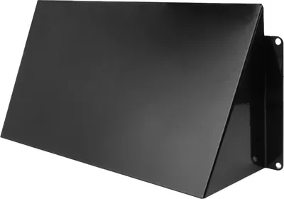 Produktbild von Wetterschutzhaube Ablufthaube Wetterschutz Lüftungsgitter verzinkter Stahl 250 x 120 mm schwarz (RAL9005)