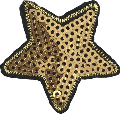 Produktbild von Stern-Paillette-Gold-Emblem-Aufnäher zum Aufbügeln