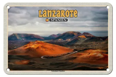 Produktbild von Blechschild Reise 18x12cm Lanzarote Spanien Nationalpark Timanfaya