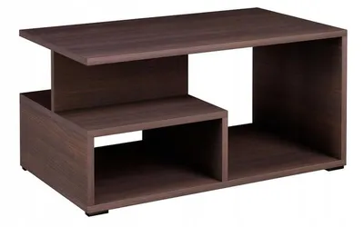 Produktbild von MATKAM Couchtisch PRIMA EX3 H45 x B90 x T51 cm, elegantes Aussehen, Einfache Montage, (Wenge)