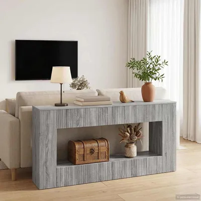 Produktbild von vidaXL Konsolentisch Sonoma-Grau 155 x 29 x 74 cm Holzwerkstoff