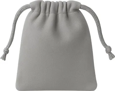 Image de Pochette en velours cadeau - Gris 9x12cm KP38480