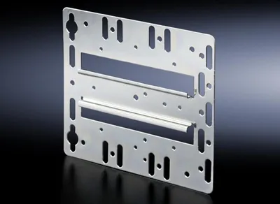Image de Rittal 7526964 Rittal Montageplatine mit integrierter Hutschiene