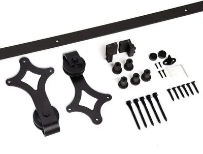 Produktbild von 200 cm Schuifdeurrolset aus Edelstahl ohne Bohrwerkzeuge, Accessoires für Küche, Schlafzimmer und Wohnzimmer Diamant
