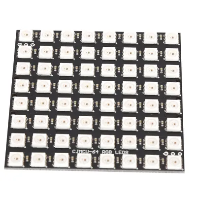 Obrázek produktu pro 64místná vývojová deska LED s integrovaným plně barevným ovladačem WS2812 5050 RGB LED 5VDC