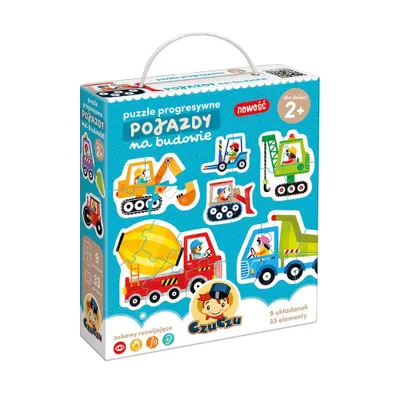 Obrázek produktu pro CZUCZU Progressive Puzzle Vehicles na staveništi pro děti 2+ 91842