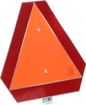 Image de Wiltec Tableau d’avertissement réfléchissant – 365 x 365 mm – en Aluminium – Épaisseur 1 mm – pour Véhicules lents jusqu’à 40 km/h – Signalisation sécurité routière