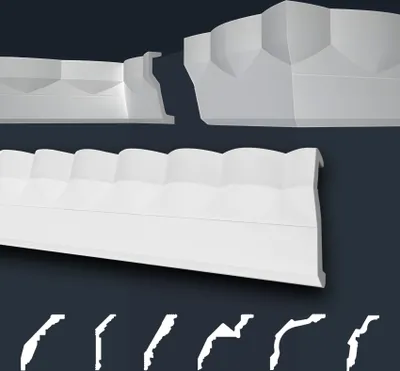 Produktbild von Marbet Deckenleisten weiß Sparpaket aus Styropor EPS - Stuckleisten gemustert, im traditionellen Design - (2 Meter B-40) Stuck Winkelleisten Wandleisten