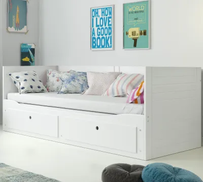 Produktbild von Interbeds Tagesbett Funktionsbett Kojenbett Platzsparnedes Tagesbettgestell Einzelbett mit Bettkasten ausziehbarer Liegefläche