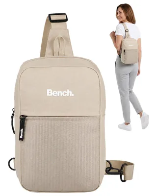 Produktbild von Rucksack klein Bench Damen Eingurtrucksack Tasche Freizeitrucksack Fahrradrucksack Wandern Freizeit Büro Slingbag 28 x 18 cm 64206 4200 Beige + Etui