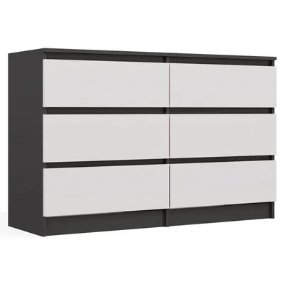 Obrázek produktu pro Komoda MALWA M6 120 - antracit + bílá