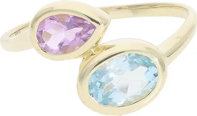 Produktbild von JuwelmaLux Ring 333/000 (8 Karat) Gold Blautopas & Amethyst JL39-07-0028 56