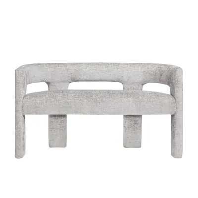 Produktbild von Leith Srebrnoschwarze Polsterbank LET71BG, 124,5 x 56 x 75 cm