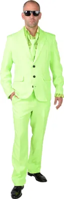 Produktbild von M218287-22-L neon-grün Herren Anzug Smoking Sakko Hose und Krawatte Gr.L