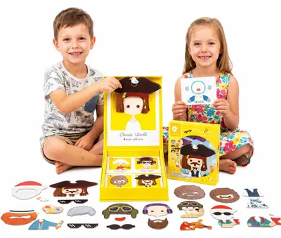 Obrázok produktu pre Classic World Magnetic Puzzle Fashion Photos Boys 32 ks.