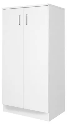 Immagine prodotto di Mobile Multiuso Armadio 2 Ante 3 Ripiani Dispensa Salvaspazio 71x38x130 Cm.Colore:Bianco