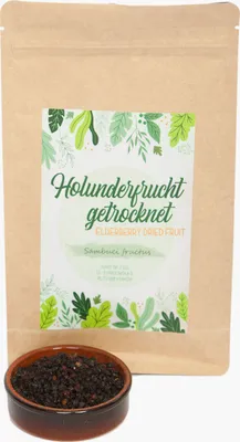 Produktbild von Holunderbeeren Fliederbeeren 200g Früchte ganz getrocknet Sambuci nigra 1A Qualität