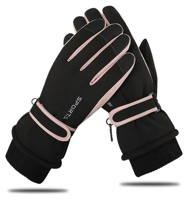 Imagen del producto de Guantes de invierno para mujer, impermeables y compatibles con pantallas táctiles