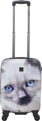 Produktbild von Saxoline Koffer White Cat mit niedlichem Katzenmotiv weiss-schwarz One Size