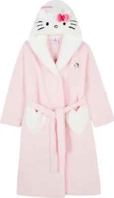 Immagine prodotto di Hello Kitty - Vestaglia da donna, ricamata, orsetto in pile TC1002 (M) (Rosa/Bianco)