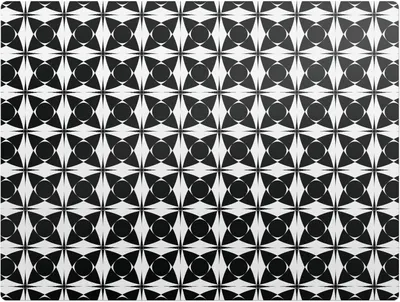 Produktbild von Geometrisches Retro-Muster – Bodenschutzmatte – Rutschfest – Schutzmatte für Büro – Vinylmatte – Stuhlunterlage  – 120 x 90 cm