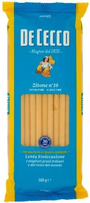 Produktbild von 24x Pasta De Cecco 100% Italienisch Zitone N°19 Nudeln 500g + Italian Gourmet Polpa 400g