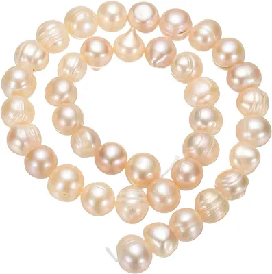 Produktbild von Süßwasserperlen, Kartoffelform, 8-9 mm, rosa, für Schmuckherstellung