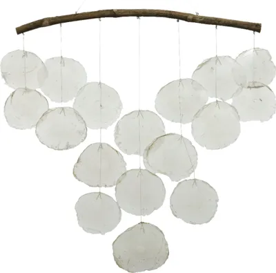 Produktbild von Windspiel Capiz Muscheln 51x56cm Perlmutt Weiß