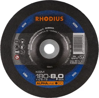 Produktbild von RHODIUS Schleifscheibe KSM 180 x 8,0 x 22,23 ALPHAline 200075