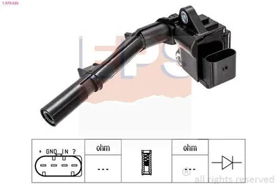 Image de Bobine d'allumage EPS 1.970.626 compatible avec la Mercedes-Benz Classe C Berline (W204), la Classe C Break (S204), la Classe C Break (S205) et la Classe E Berline