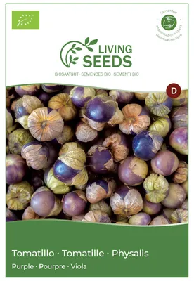 Produktbild von Physalis Purple Tomatillo 3.7g Saatgut von Living Seeds