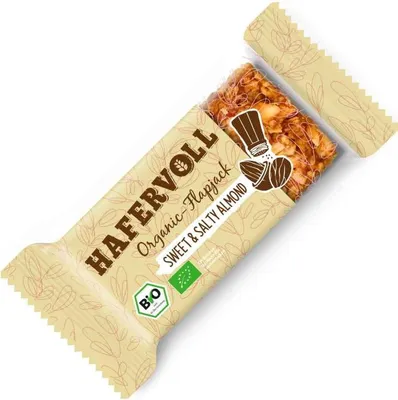 Produktbild von Hafervoll Organic-Flapjack Sweet & Salty Almond 60g