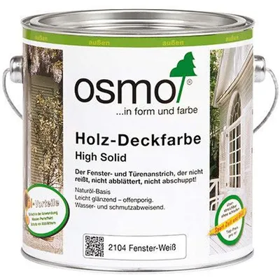 Produktbild von Osmo Holz Deckfarbe Fenster Weiss für Fenster und Türen 750ml