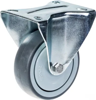 Obrázok produktu pre 80 mm 3" kolieska so sivou gumovou pneumatikou s pevnou silnou nosnosťou 80 kg