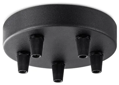 Produktbild von Home Sweet Home Deckenrosette Metall schwarz 5 Lichter
