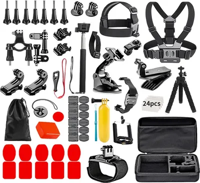 Produktbild von 84-in-1 Action-Kamera-Zubehör-Set Sportkamera-Zubehör-Set mit Tragetasche Ersatz für GoPro Hero 12/11/10/9 und mehr