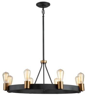 Zdjęcie produktu dla Żyrandol Silas mosiądz 8xE27x60W metal wym:122,5x82,9x82,9cm IP20 Quintiesse